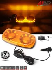20 Led Orange Glass Warning Strobe Light Recovery Beacon Magnetic Emergency Bar