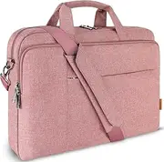 DOMISO 14 inch Laptop Bag Business Water-Resistant Briefcase Notebook Messenger Shoulder Bag for 14" MacBook Pro/HP Stream 14 Chromebook 14/Lenovo IdeaPad ThinkPad/ASUS ZenBook/Dell, Pink