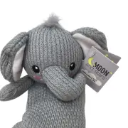 Moon and Stars Elephant NWT Lovey Security Blanket Gray Knit Plush