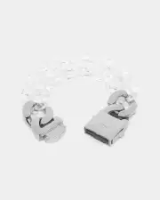 [VITALY] Vitaly Unisex Static Bracelet Clear/stainless Steel - Size 8 8 Clear Stainless