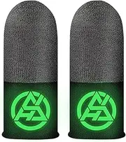 Game Finger Sleeves - 2pcs Breathable Touch Screen Thumb Covers, Anti-Sweat Game Couts | Revolutionary Smooth Control Guards with Incandescent Finger Design, Longu