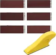 LEONTOOL Micro Detail Sander Kit 3.5" x 1" Mini Sander for Small Projects with 120 Pcs Mini Sander Paper 80 120 180 240 400 600 Grit Detail Handle Sanding Tools for Corner Polishing Detail Sanding