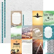 Paper House Productions P-2071E Discover Tags Travel Double-Sided Cardstock, 12" by 12", Multicolor (15 Pack)