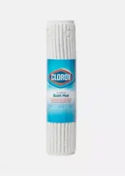 Clorox White Anti-Microbial Cushioned Foam Bathtub Mat, 17 in. x 36 in. - NEW