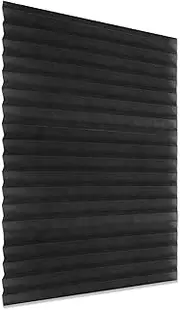 Blackout Pleated Window Shades Window Blind Blackout Light Block Cordless Black 35 GTRH