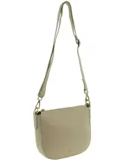 [PIERRE CARDIN] Italian Leather Elegant Ladies Crossbody Bag in Bone