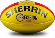 Sherrin Precision Leather Replica Football, Yellow, Size 4