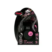 Flexi Classic Tape Retractable Dog Lead Black (Medium 5m)