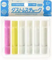 Dustless Chalk, 6-Piece, Assorted Color (DCC-6-3C)