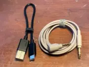 Genuine SONY 4ft AUX Audio Cable & USB-C Cord with OEM Real Gold Plated Tips - G