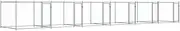 vidaXL Dog Cage/Kennel Crate with Lockable Doors - Grey Galvanised Steel, Mesh Design, 12 x 2 x 1.5 m for Safety and Ventilation, Ideal for Pets