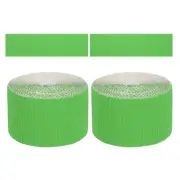 2Pcs 3.9inch x 164ft Bulletin Board Border, Glass Green (1.3mm)