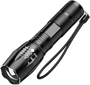 LED Flashlights High Lumens - Flashlights for Camping, Hiking, Walking - Powerful Emergency Flashlights with 5 Modes for Home Outdoor Use - Bright Flashlight with Zoomable Beam (1 Pack)