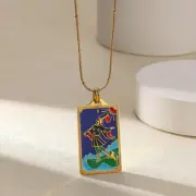 The Fool Tarot Card Necklace Stainless Steel Necklace