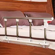 Side for Elderly Bed Fence Retractable Railing Foldable Bed Rail Safety Side for Elderly, Adults Assist Handle Bed Railing Metal Grip Bed Side Handrail (A)