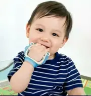 Orange Tiger Food Grade Silicone Baby Teether Mitten - AU SELLER
