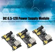 3Pcs Breadboard Power Supply Module for Prototype Board DC 6.5‑12V USB Power 3.3
