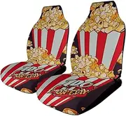 HETVBNS - Breathable Popcorn Print Car Seat Cover Front Seat Protector with Elastic Band Edge for Car Seats Accessories