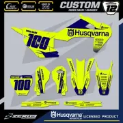 HUSQVARNA MOTOCROSS GRAPHICS CUSTOM MX GRAPHICS TC FC TE FE TX FX BLOK YEL-F/BLU