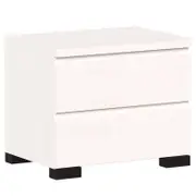 Elara 2 Drawer Bedside Table White