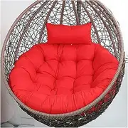 UYSOFRCV Hammock Chair Cushion, Swing Egg Chair Cushion, Hanging Basket Seat Cushions, Washable Thick Persons Wicker Outdoor Swing Cushions, Sun-Resiatant 39 x 39 inch,Red
