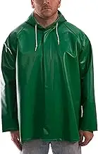 SAFETYFLEX J41108.2X Flame Resistant Storm Fly Front Jacket with Hood, Size 2X, Green