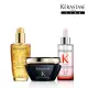 【KERASTASE 巴黎卡詩】金緻柔馭露100ml+黑鑽極萃逆時髮膜200ml+粉漾芯生頭皮調理精華90ml(奢華明星組)