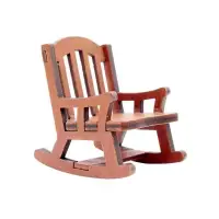 在飛比找蝦皮購物優惠-迷你木製搖椅微縮傢俱椅子場景迷你凳子模型木質小凳子擺件裝飾擺
