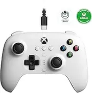 8Bitdo Ultimate Wired Controller for Xbox, Hall Effect Joystick Update, Compatible with Xbox Series X|S, Xbox One, Windows 10 & Windows 11 - Officially Licensed (White)