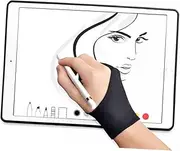 4 Pcs Glove for Drawing Tablet Artist Gloves Digital Art Glove Left Hand Spandex Two Finger Gloves Digital Drawing Tablet Men and Women Dedicated Wristband