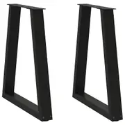 vidaXL Dining Table Legs V-Shape 2 pcs Black 60x(72-73) cm Steel