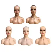 Realistic Mannequin Head Manikin Head Bust for Wig Necklace Styling Drying