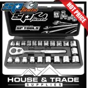 SP Tools Socket Set 22 Piece 3/8"Dr METRIC/SAE Low Profile Stubby SP20220