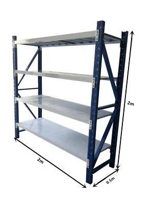 NEW 2m*2m*0.5m Garage Warehouse Steel Storage Shelving Shelf Shelves Racking