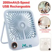 2000mAh Portable Mini Desk Fan Table Fan Cooler Air Conditioner Rechargeable