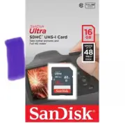 SanDisk Ultra 16 GB SDHC SDXC SD Class 10 48MB/s 320x Flash Memory Card Camera