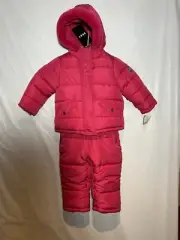 Brand New never worn - DKNY 2 pieces Jacket & snowbib overalls 24 months Fuchsia