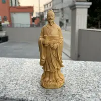 在飛比找蝦皮商城精選優惠-【現貨】小葉黃楊木雕財神爺范蠡神像興商文財神佛像飾品招財桌面