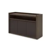 ModernHome CARTER Credenza/ Sideboard 129cm(W)x 44.5cm(D)x87cm(H)- Coffee&Grey
