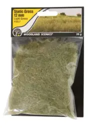 Woodland Scenics FS627 Static Grass 12mm Light Green NEW The Field System