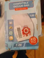 Replacement for Miele FJM Vacuum Bag Type FJM 7 Pack 3D Efficiency b
