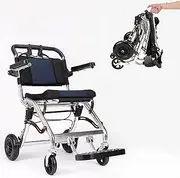 Portable Wheelchairs for Adults Ultralight Transport Wheelchair,with Handbrakes, Ergonomic Propelled Wheelchair, for Disabled Elderly,Pregnant womenTransport Chairs