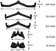 Cable Pulley Attachment Series Gym LAT Pull-Down Bar V-Grip Handle Accessory AU