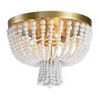 C Cattleya 3-Light 13.75-in Gold Incandescent Flush Mount Light