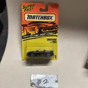 1996 MATCHBOX SUPERFAST #71 BLACK FORD MUSTANG COBRA CONVERTIBLE