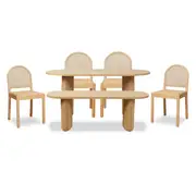 Amara Table Bench and Mateo Six Piece Dining Set