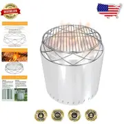Multi-Purpose Fire Pit Stand & Grill Grate for 19.5 Inch Smokeless Fire Pits