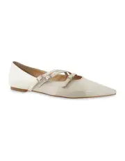 [Belle & Bloom] Begin Again Buckled Flat in Beige