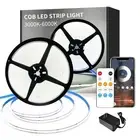 COB LED Strip Lights 6000K 65.6ft DC 24V Dimmable White Flexible LED Tape Lig...