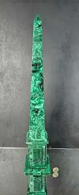 Very Large Malachite Crystal Obelisk (#3)